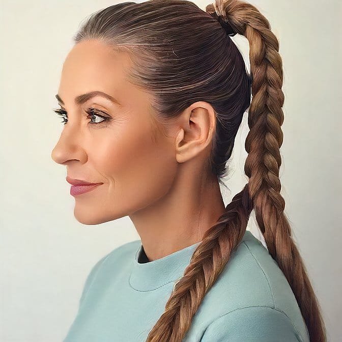 Side Braid Ponytail